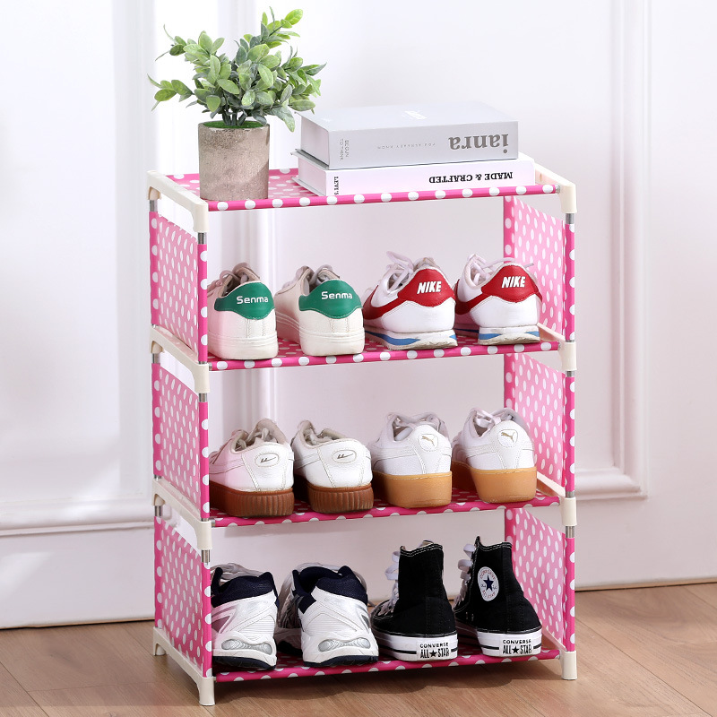 Zapato simple estante de acero inoxidable estante hogar estudiante dormitorio multi-capa de ahorro de espacio zapatos de almacenamiento rack zapato gabinete al por mayor