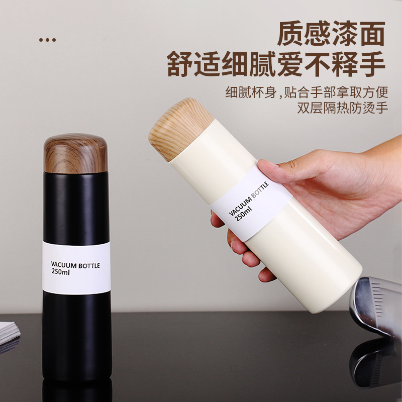 Taza de regalo creativa para hombres y mujeres taza portátil con tapa de madera