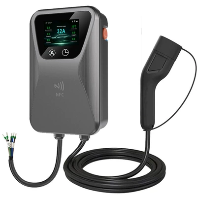 Type1 New Energy Charging Station Elektrikli avtomobil şarj stansiyaları - 11kw-european-standard-screen-display-model-wall-mounted