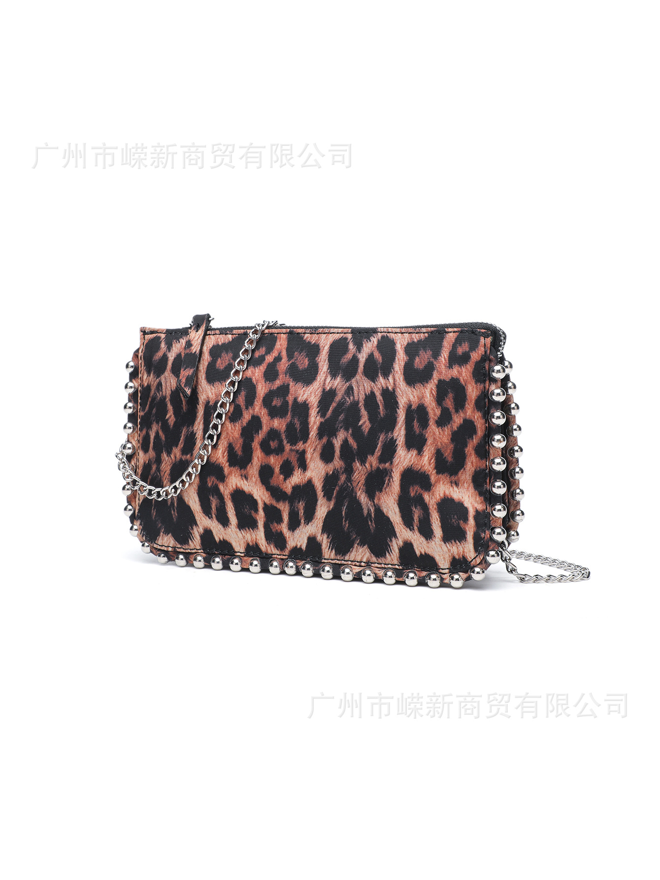 ZR bolso de mujer tendencia transfronteriza shein nuevo estilo estampado de leopardo remache mini bolso de mensajero de un solo hombro billetera de diseño de nicho