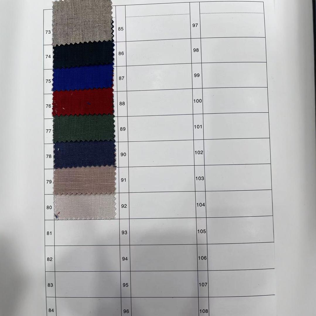 Inventario 9 lino puro, lino de 80 colores, lino de moda, tela textil, lino