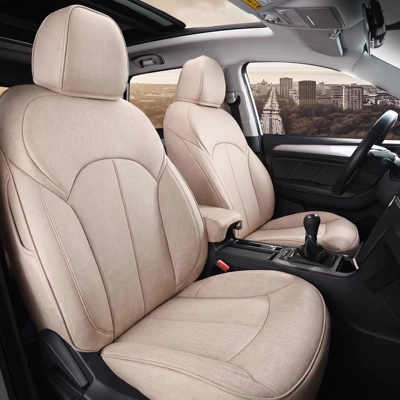 CRV, Vezel, Lingpai, Fengfan, Fit, Modelə uyğun (Original) oturacaq örtükləri - warm-rice-standard-edition-five-seater-linen-full-coverage-for-front-and-back-rows
