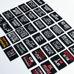 English letter embroidery patch 3D Velcro personalized English letter Velcro badge morale patch