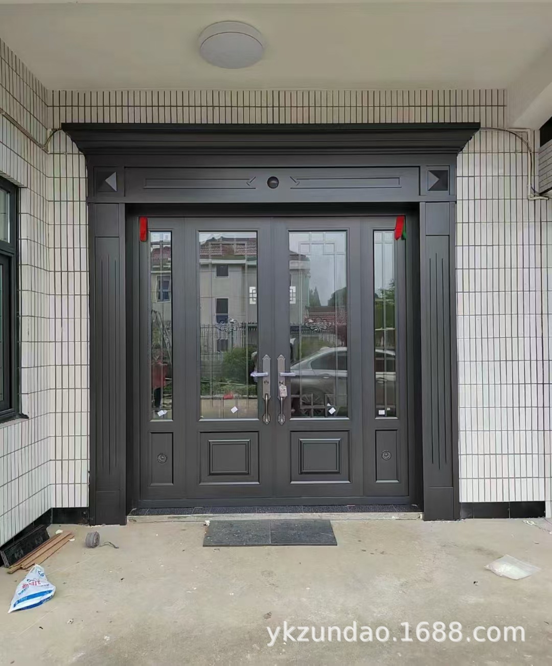 四开锌合金别墅玻璃大门