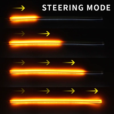 Gündüz işıqları Ultra-Thin Light Guide Strips, Dual-Color White