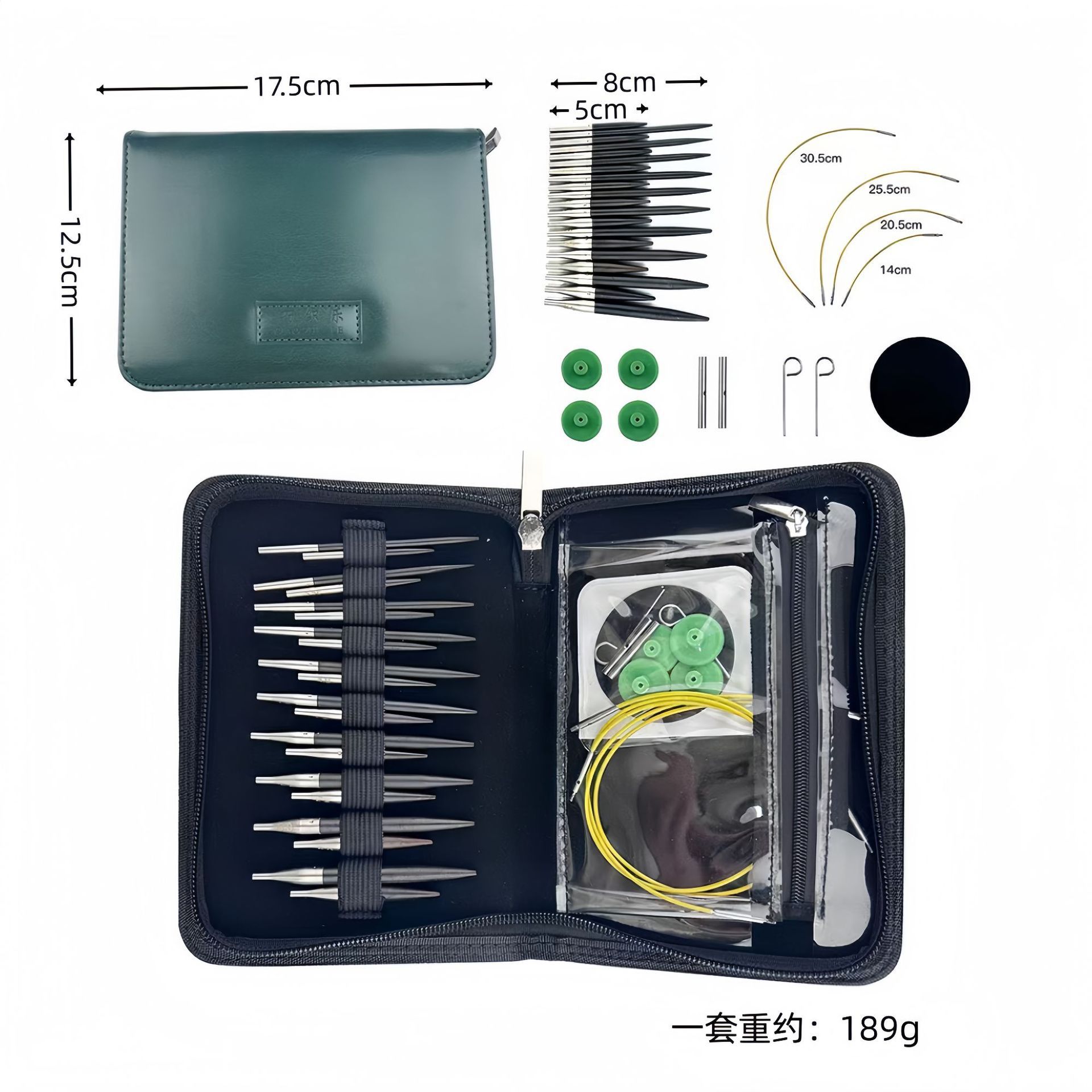 Transfronterizo desmontable aguja de anillo de cambio de cuerda aguja de anillo DIY conjunto de aguja de suéter DIY herramienta de tejido de suéter