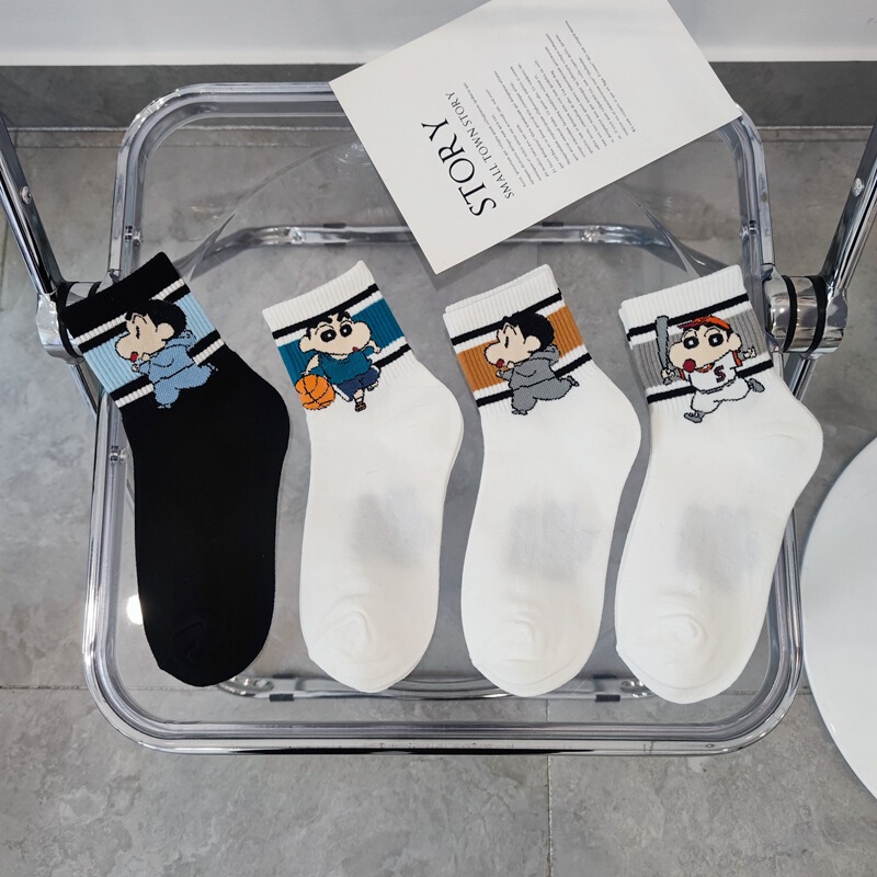 Japanese Cartoon Socks Children's Combed Cotton Mid-tube Women's Socks Cute Animation Cartoon Sports Socks Casual Lovers Socks Japanese Cartoon Socks Children's Combed Cotton Mid-tube Women's Socks Cute Animation Cartoon Sports Socks Casual Lovers Socks