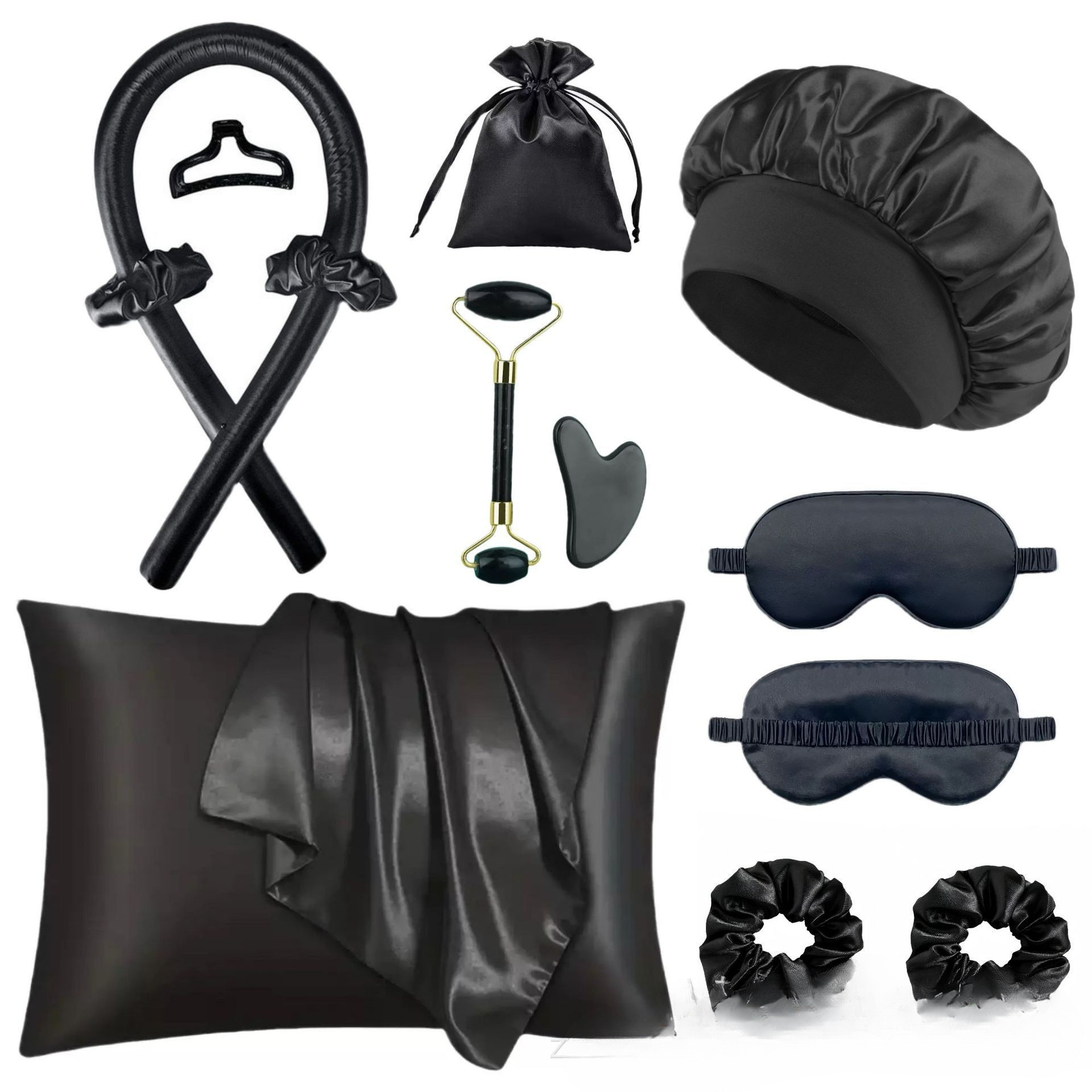 Transfronterizos Amazon venta caliente no caliente rizos varillas de pelo perezoso verano fresco sedoso multi-pieza juego rizos peluquería maquillaje dios