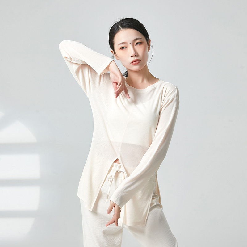 Modern dance and dance birthday often wear loose long-sleeved overalls Chinese body classical dance costumes