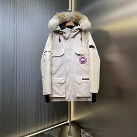 大鹅羽绒服男女款08远征中长款东北加厚保暖派克服冬季情侣款外套