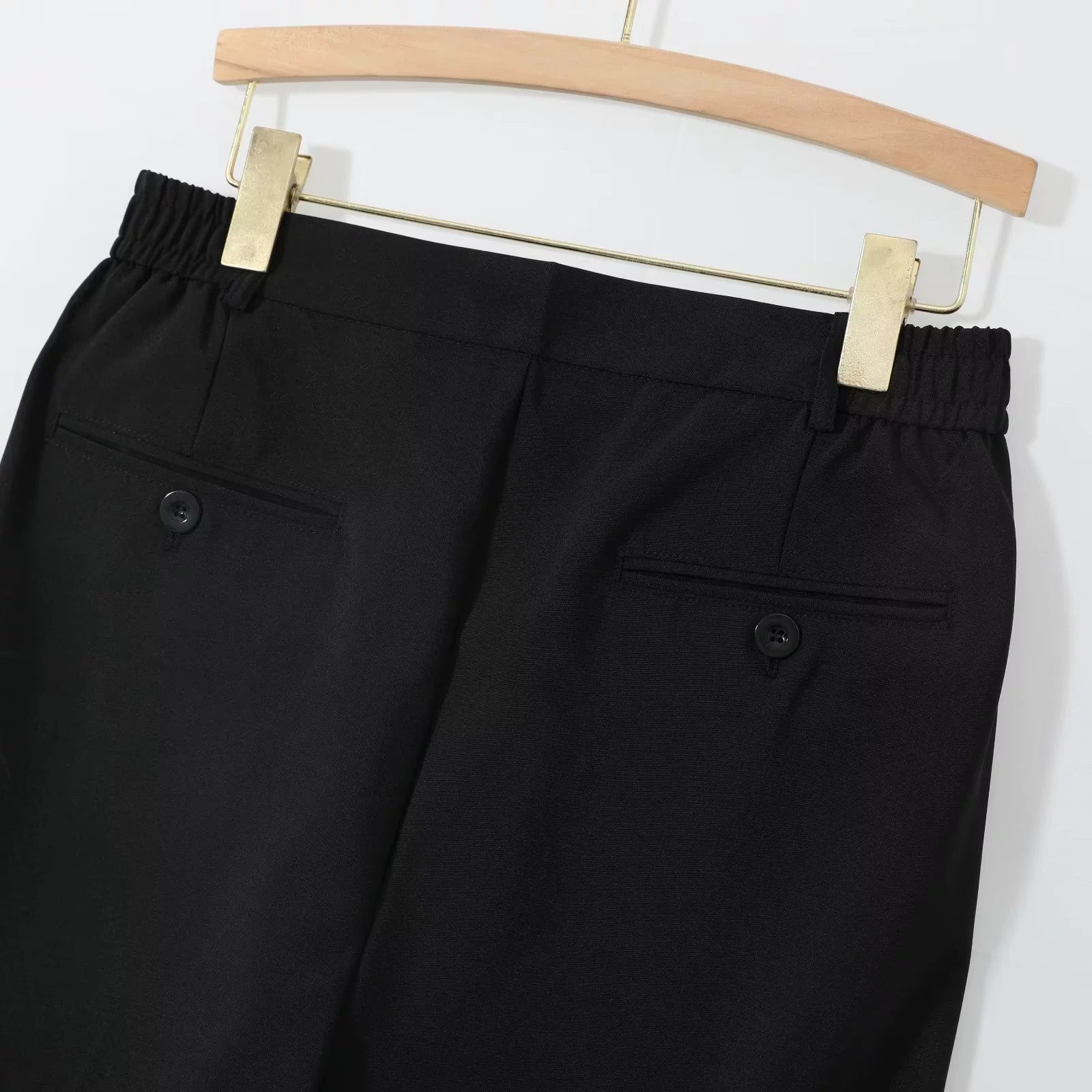 Мужские черные брюки для отдыха, универсальный костюм, Slim fit, свободный прямой крой