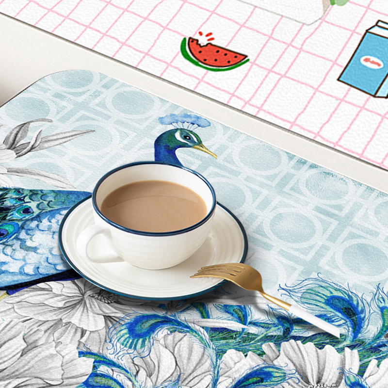 Leather placemat oil-proof waterproof simple Western placemat American light luxury table mat heat insulation coaster factory direct wholesale