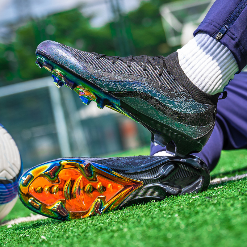 Professional Soccer Shoes With Studs And Electroplated Soles Unisex_voghion.com