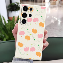 三星手机壳S25edge磨砂保护套S24简约时尚S23直边硅胶壳女款防摔