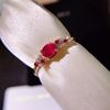 source Manufactor customized 18K Set natural Ruby Ring Main Stone: 0.4 Carat