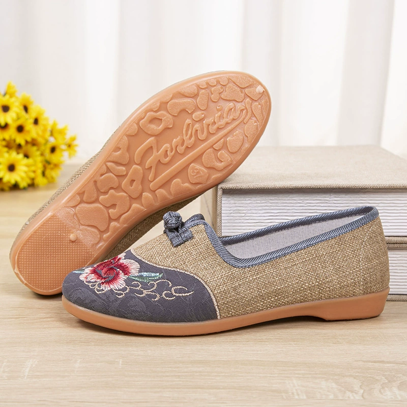 Осенние Slip-ons, этническая обувь, Ханьфу для матери, повседневная обувь, этнический стиль, мягкая подошва, оптовый