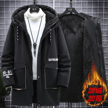 大码男装棉服中长款冬季外套宽松派克服胖子加肥加大棉衣加厚保暖
