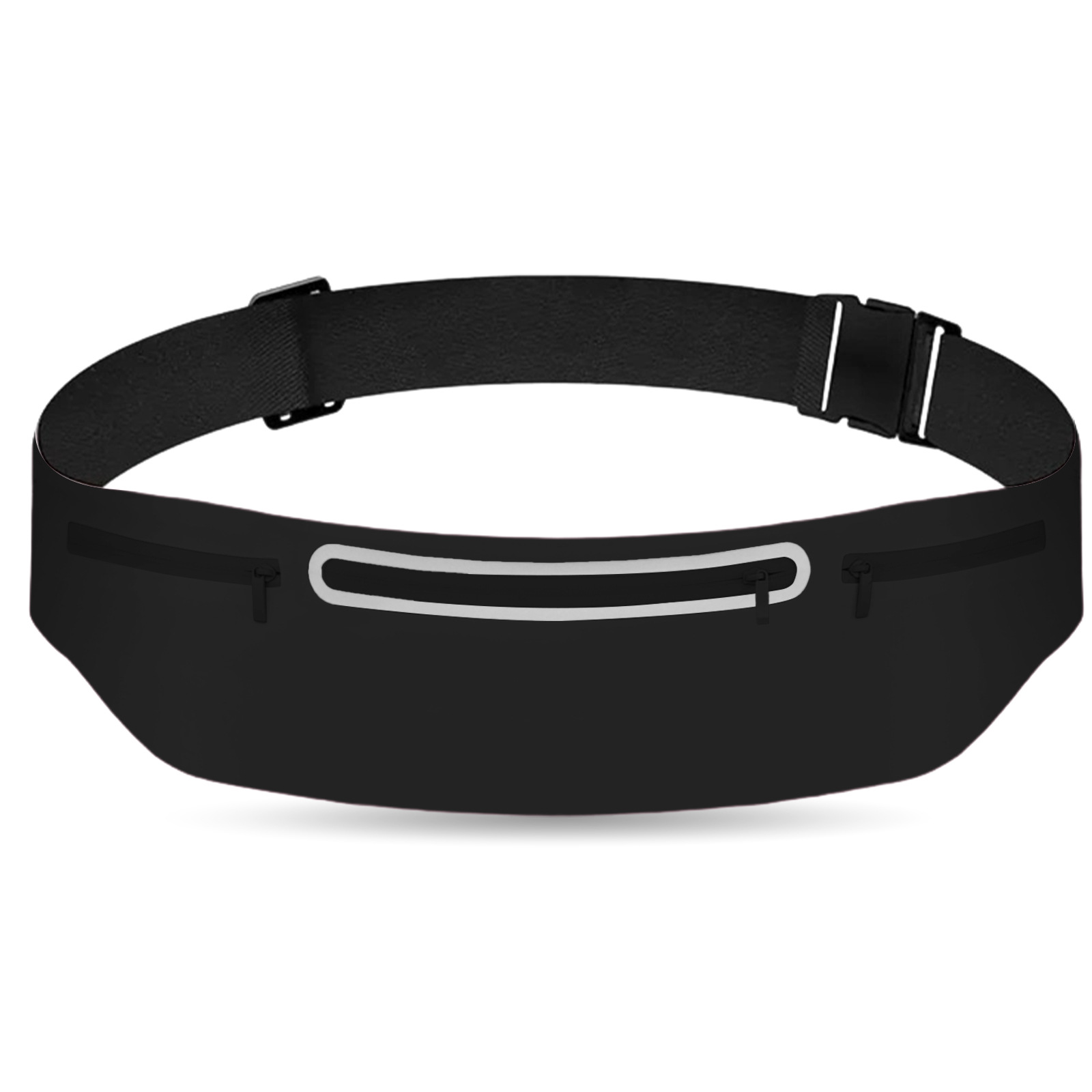 Outdoor running waist pack, ultra-thin and skin-friendly Lycra, phone strap, waterproof, three-pocket, large capacity waist pack.