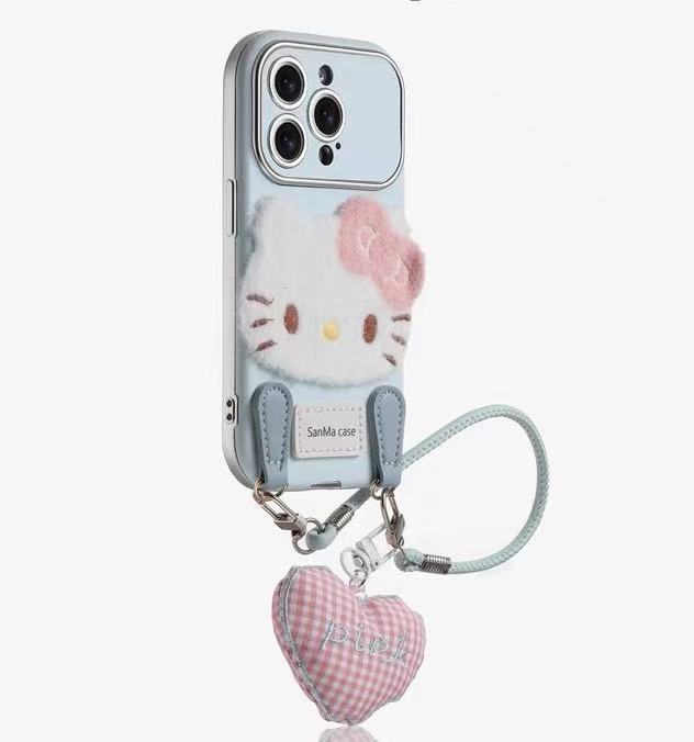 Parche de cordón de cuero de amor felpa kt-fondo azul-gran ventana sm