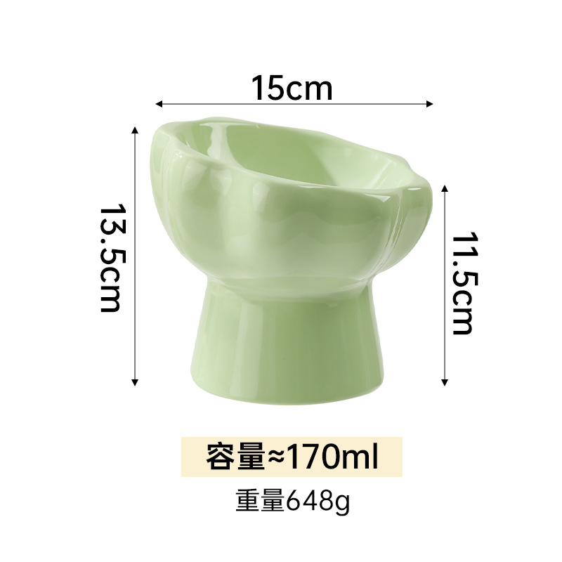 나선형 경사 애완 동물 그릇 (밝은 라이트 그린)