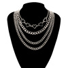 Accessory hip-hop style, set, chain heart-shaped, necklace, European style, simple and elegant design