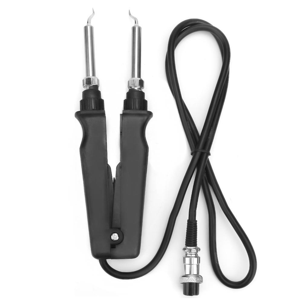 恒温双烙铁焊台902手柄夹镊子弯尖头七孔两用电烙铁焊柄