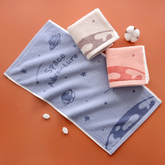 Manufacturer children's towel pure cotton household thickened rectangular 25*50 children's towel pure cotton face towel wholesale