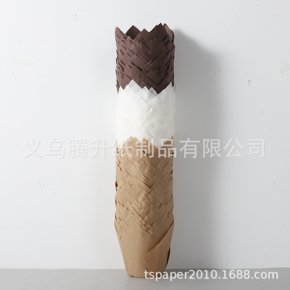 郁金香蛋糕纸杯火焰杯防油纸3色混装200个一套