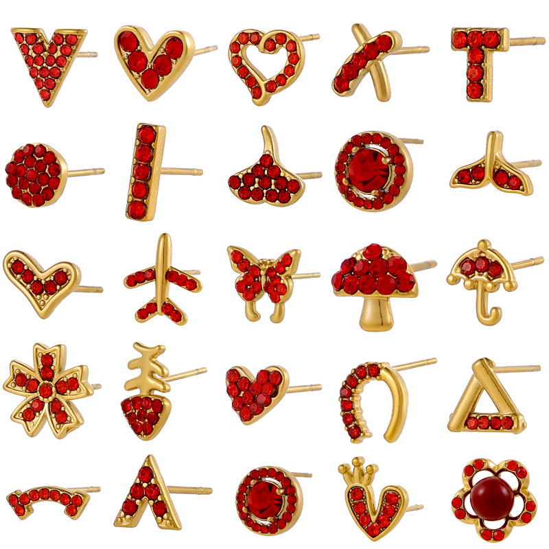 5g Weight 304 Stainless Steel Ear Needle Material Rhinestones Inlay Material Ear Studs Classification 1 Pair Quantity Casual, Daily Occasion 304 Stainless Steel Material Letter, Heart Shape, Butterfly Pattern All Seasons Season Women's Gender Inlay Design IG Style Style 1 Pair IG Style Letter Heart Shape Butterfly Inlay 304 Stainless Steel Rhinestones Ear Studs 无