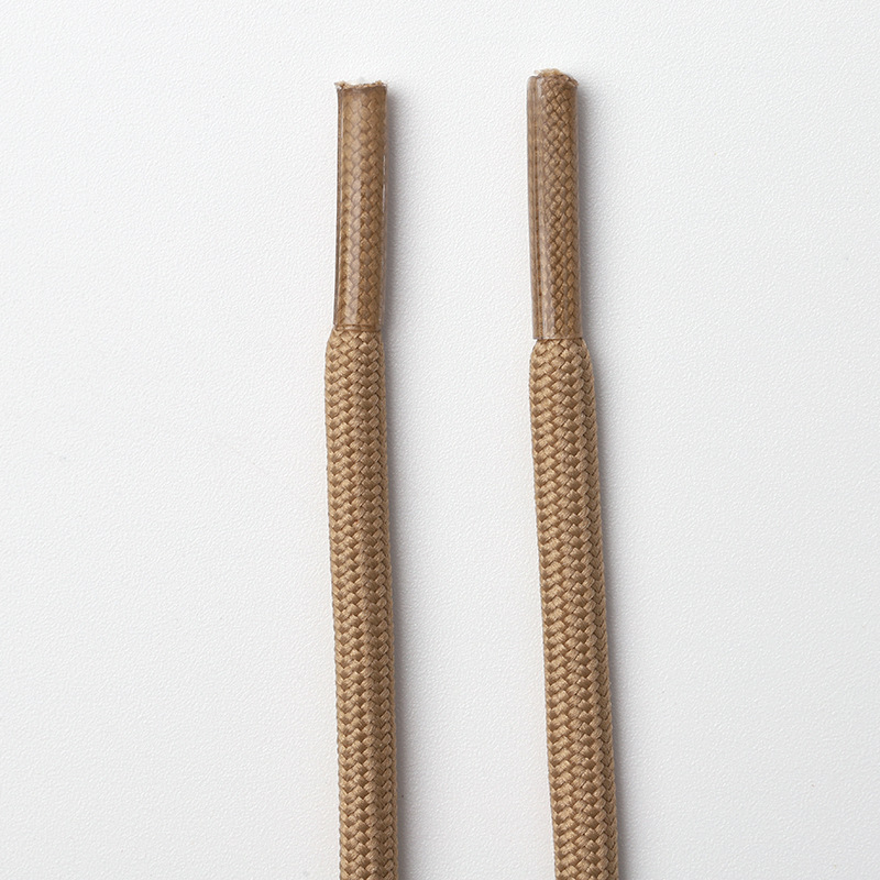 Brown round shoelaces