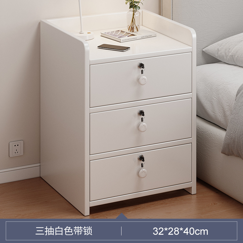 Mini meseta de cabezal de cama dormitorio doméstico 2025 estante de almacenamiento de alquiler pequeño gabinete de cabezal de cama simple