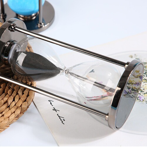 Metal hourglass timer home decoration glass ornaments creative birthday gifts gifts wholesale jewelry crafts