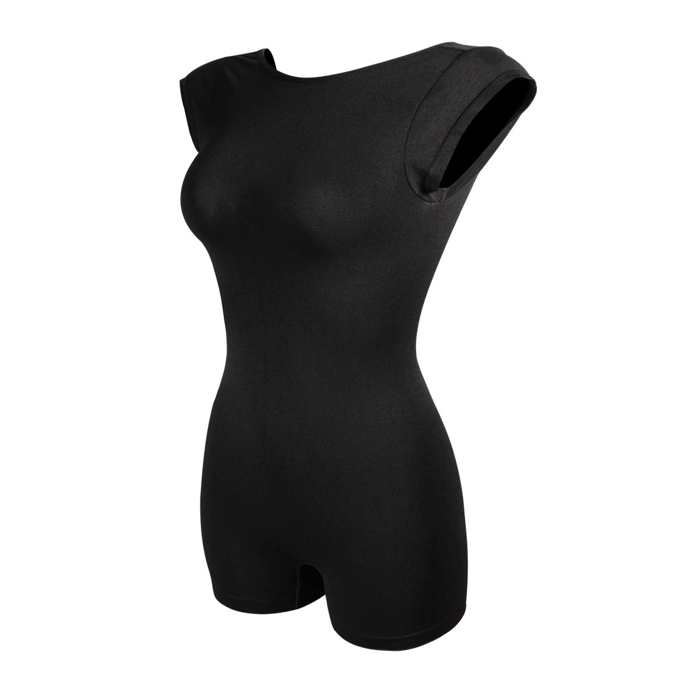 Поясная цепь, базовый корректирующий bodysuit, белье для коррекции формы бедер, открытая спина, плотный, с коротким рукавом