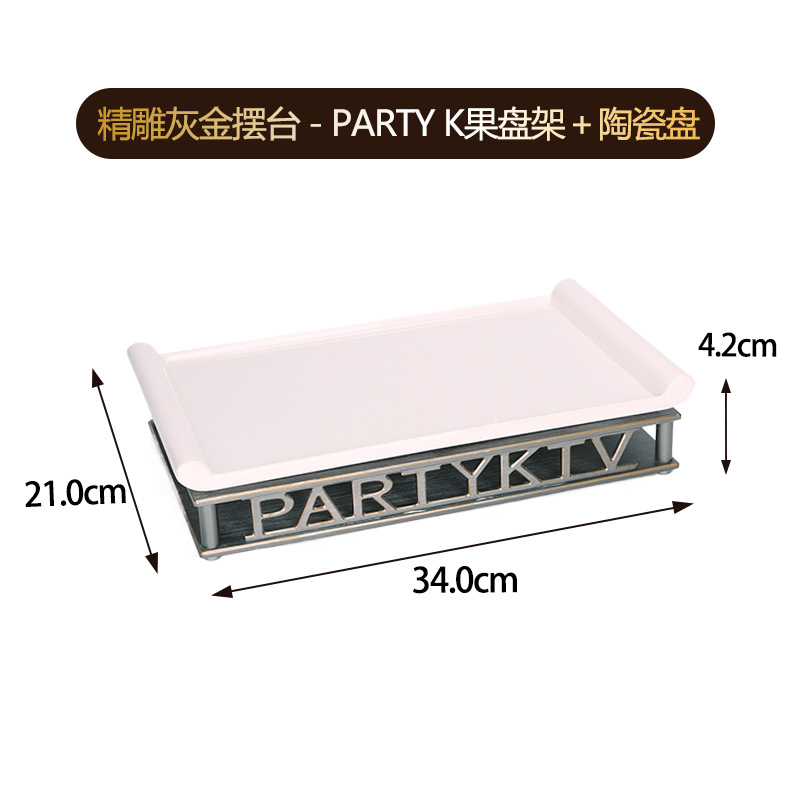 KTV plato de frutas, caja de bar, conjunto de plato de frutas de alta gama, discoteca, decoración de encimera de club de alta calidad.