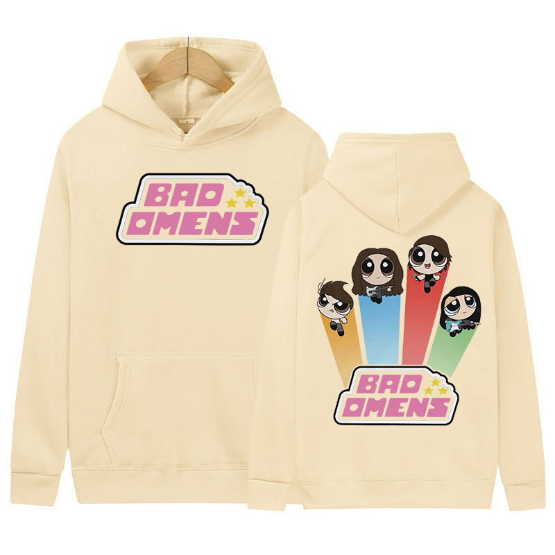 Suéter con estampado de niña voladora de mala señal linda sudadera casual de manga larga de moda para hombres y mujeres kawaii