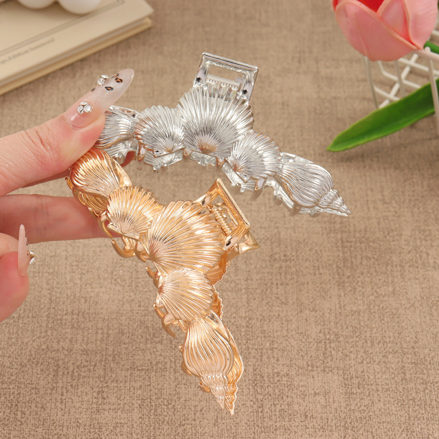50g Weight Hair Claws Hair Accessories Type 1 Piece Quantity Daily, Street Occasion Zinc alloy Material Conch, Shell Pattern All Seasons Season Women's Gender IG Style Style IG Style Women's Conch Shell Zinc Alloy Hair Claws 8