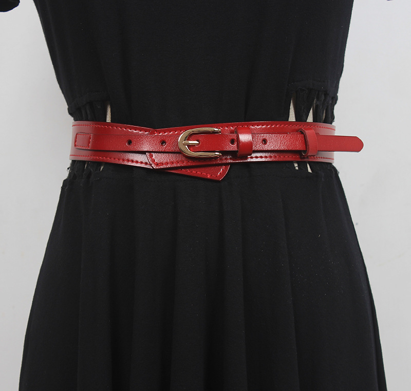 Coat leather belt female decorative dres...