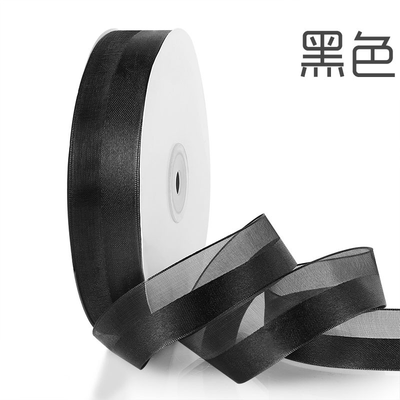 2,5 cm medio satén medio hilo cinta de nieve ramo fresco caja de regalo embalaje vendaje cinta decoración de la torta