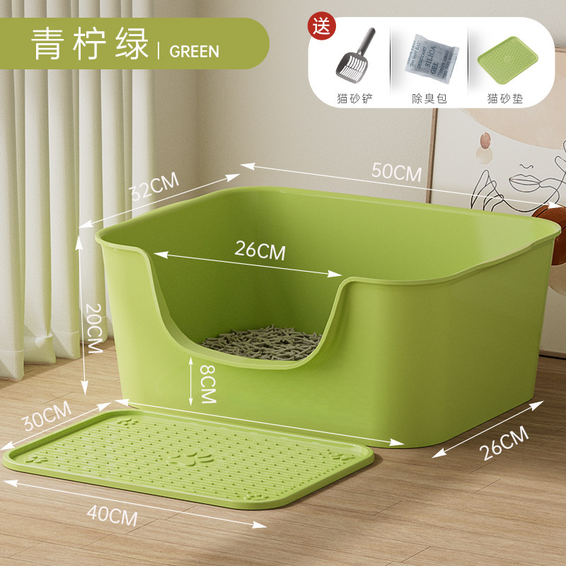 特大猫トイレ、半密閉型大型猫トイレ、特大飛沫防止巨大猫トイレ、ペット用品|undefined