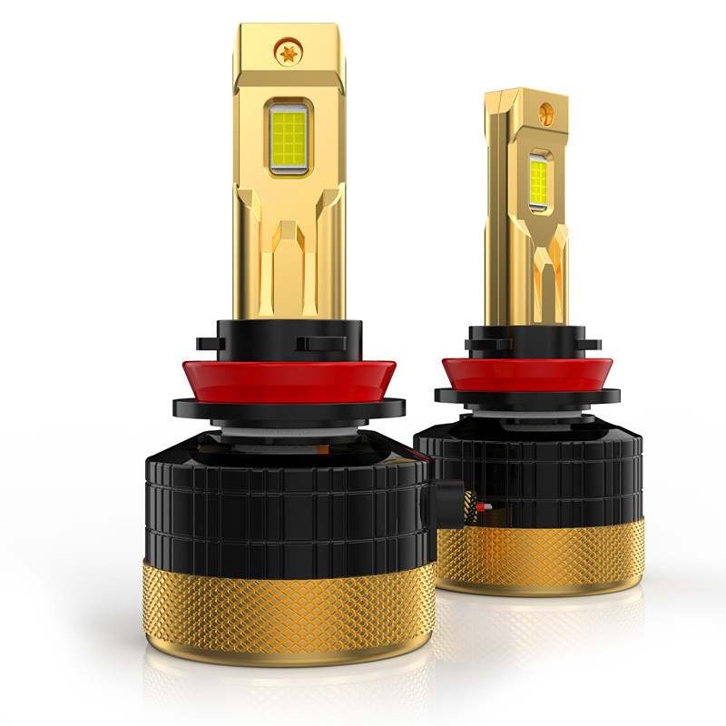 Faros de automóvil LED de alta potencia H11 aleta de cobre puro doble tubo de cobre sistema de conducción de calor LED general para automóviles