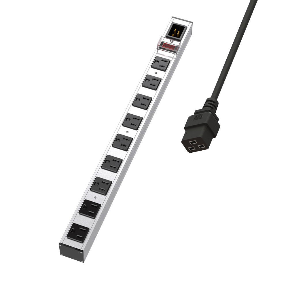 美式铝合金插座机柜排插带ETL认证电源接线板metal power strip