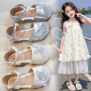 Niñas sandalias Baotou 2026 verano nuevo estilo de niños moda universal princesa zapatos mariposa Lefour zapatos para niños image 1