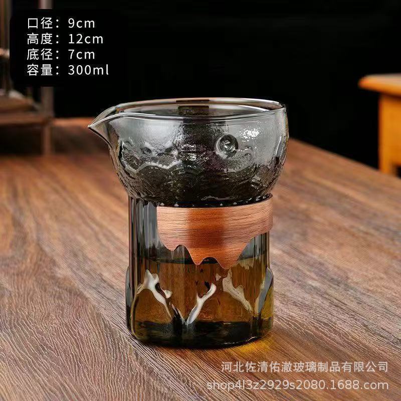高颜值旋转公道杯小青柑专用泡茶壶玻璃孔过滤茶水分离冲泡器|undefined