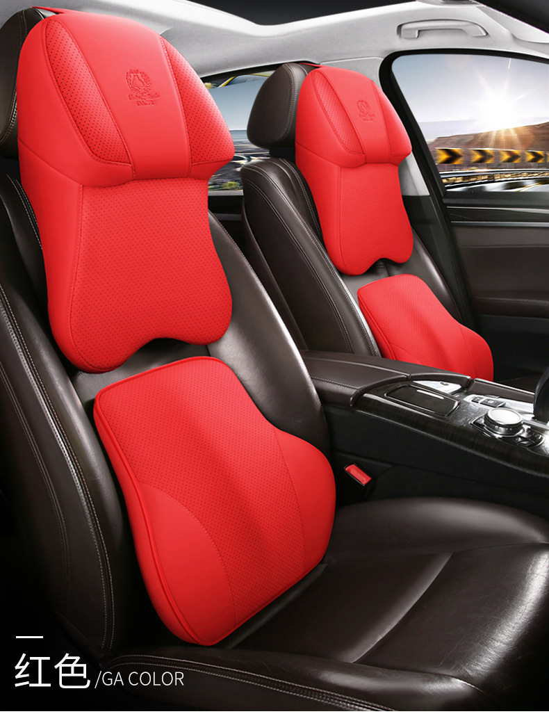 Carefully Selected Car Headrest, Car Neck Pillow, Seat Lumbar Support Pillow, Memory Foam, Universal for All Seasons, Car Bee Headrest