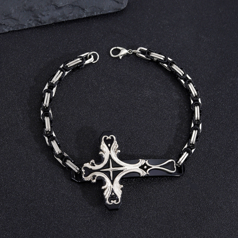 Popular Foreign Trade Simple Cross Bracelet Women's Jewelry Fashion Trend High Quality Men's Party Accessories Wholesale