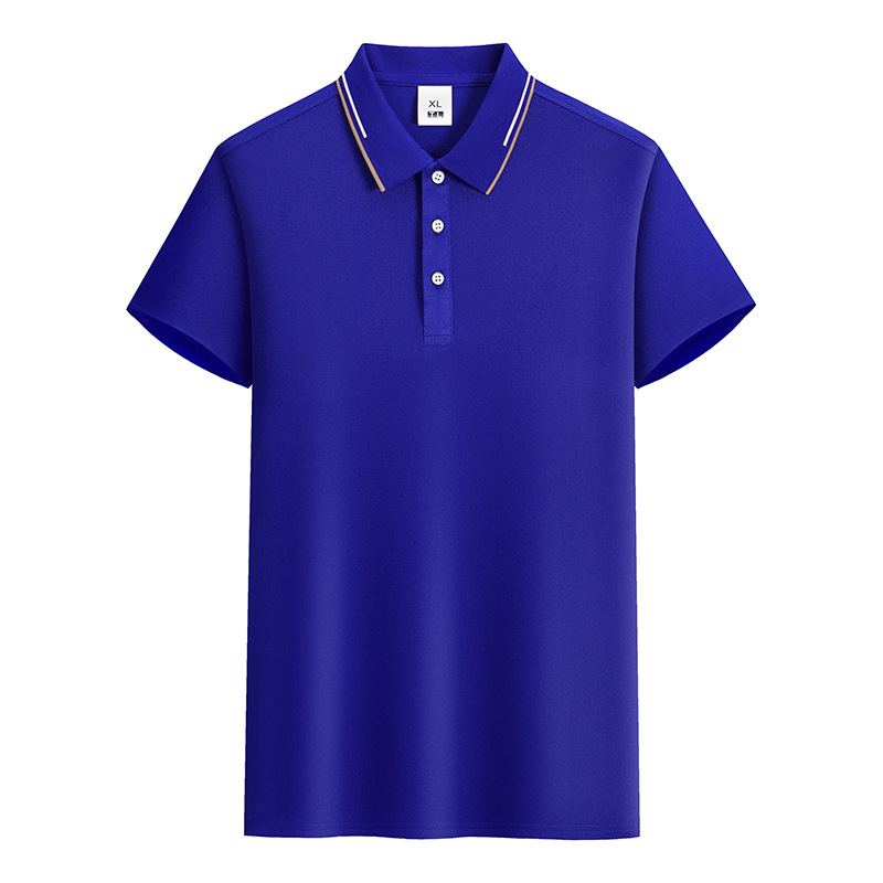 Verano versátil adelgazante antiarrugas resistente al desgaste refrescante color transpirable equipo de trabajo ropa de manga corta solapa Polo personalización