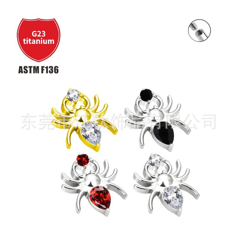 Pointed titanium steel lip stud product view