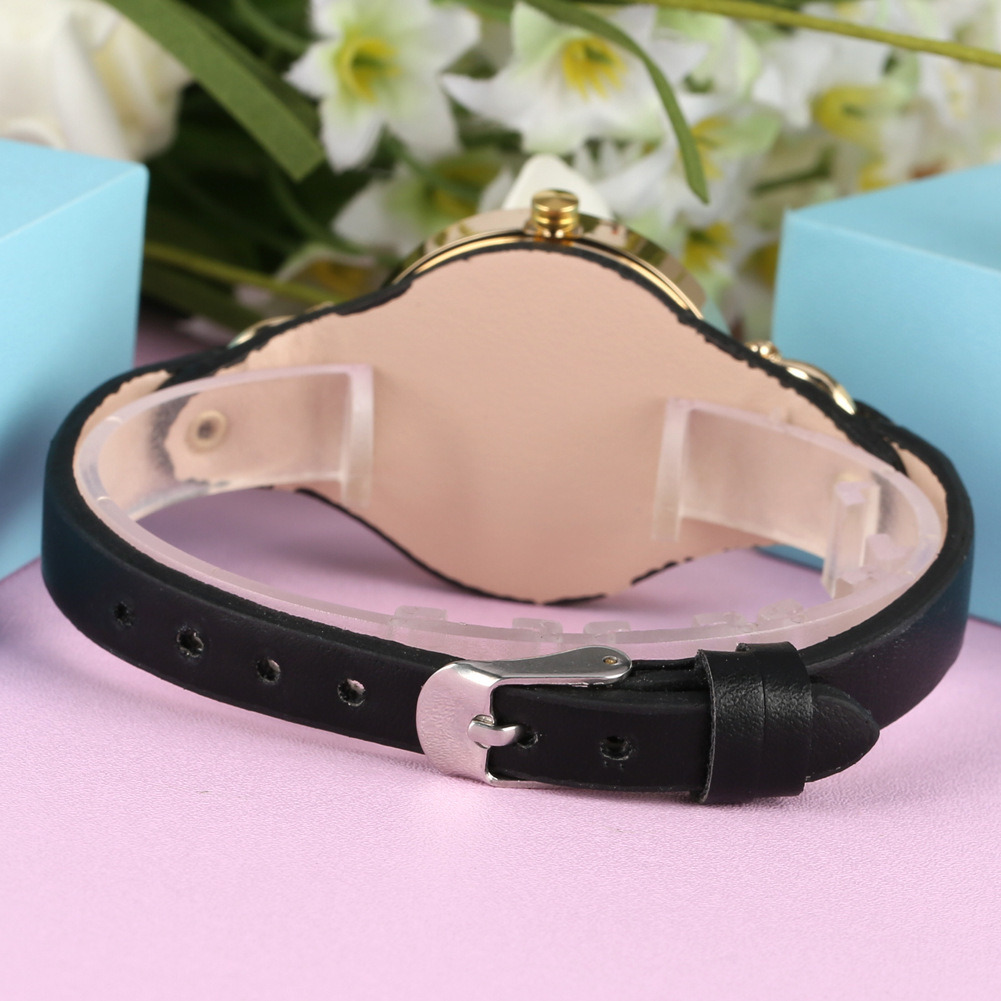 Orologio da donna alla moda, elegante orologio al quarzo in pelle, cinturino sottile, quadrante semplice da donna_voghion.com