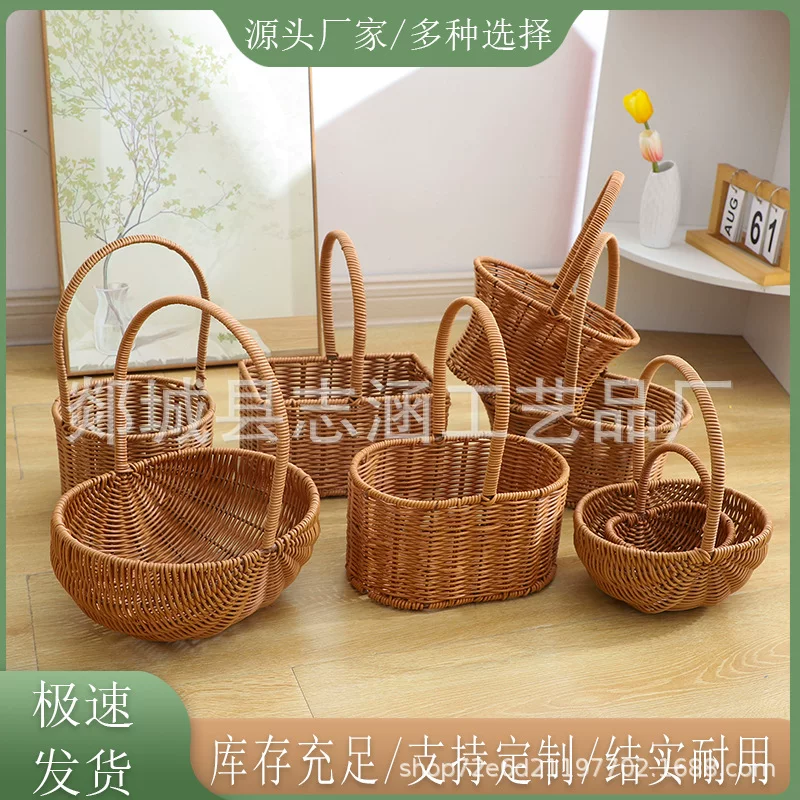Woven handheld basket, festive storage system, Birthday gift