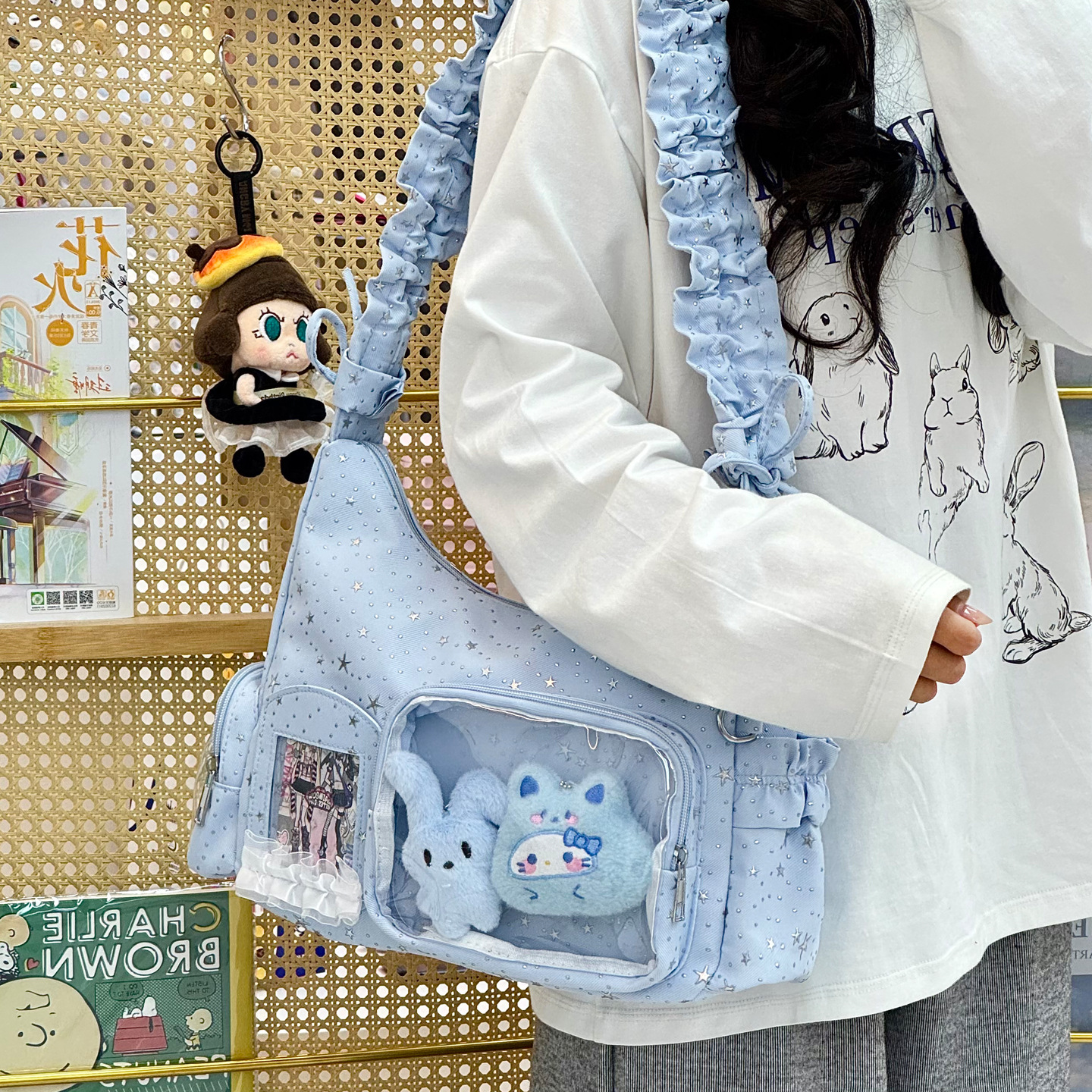 Korean-Style Small Transparent Ita Bag for Fans, 2026 New Model, Single Shoulder Crossbody Bag for Women